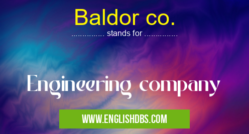 Baldor co.