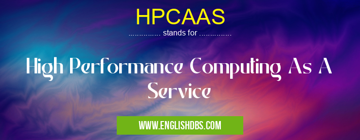 HPCAAS