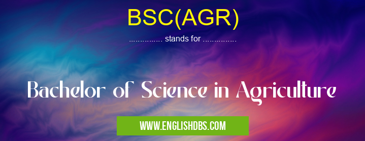 BSC(AGR)