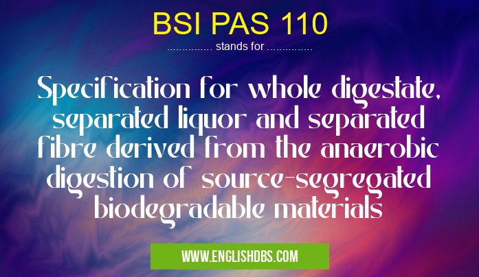 BSI PAS 110