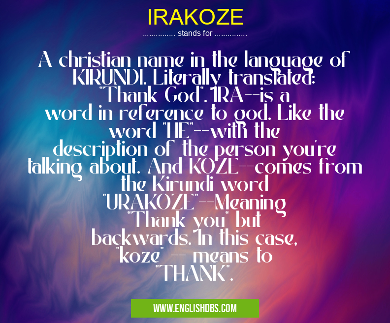 IRAKOZE