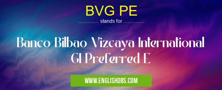 BVG PE