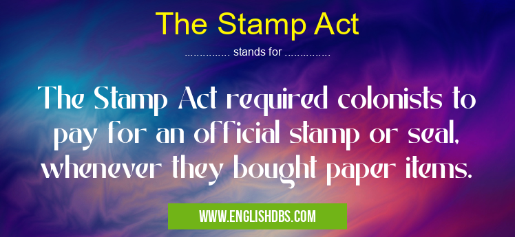 The Stamp Act