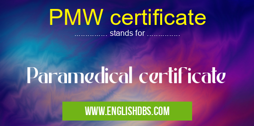 PMW certificate