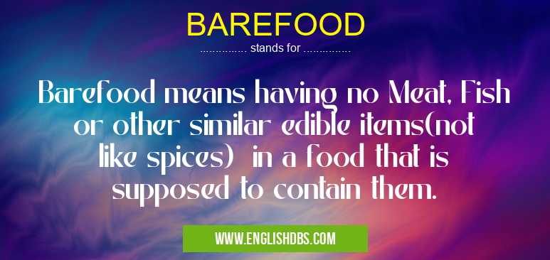 BAREFOOD