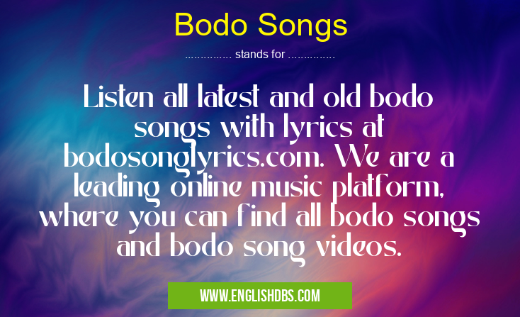 Bodo Songs