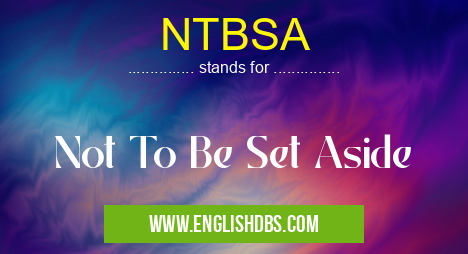 NTBSA