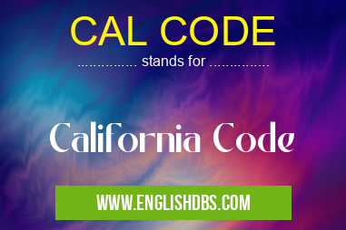 CAL CODE