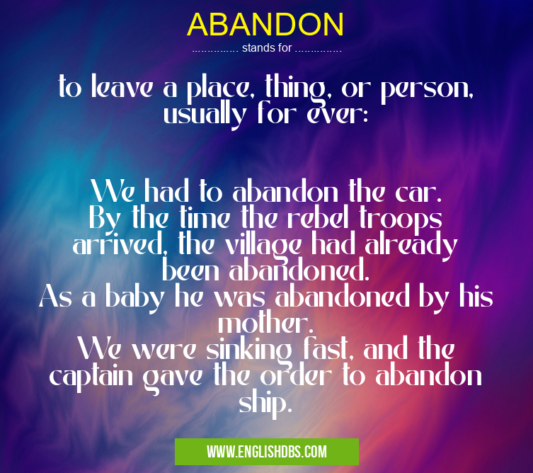 ABANDON