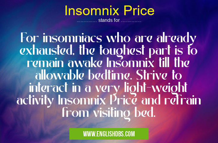 Insomnix Price