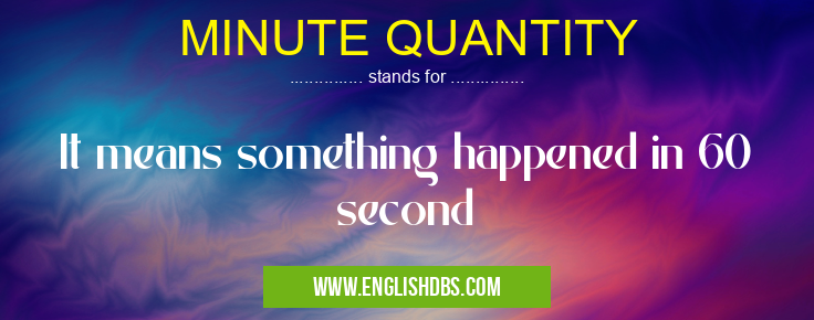 MINUTE QUANTITY