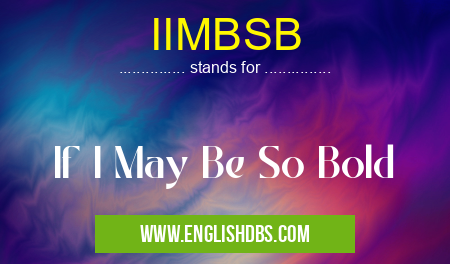 IIMBSB