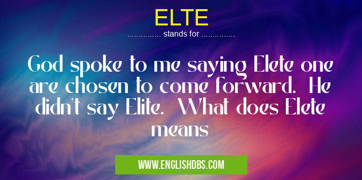 ELTE