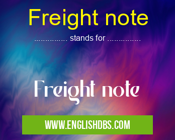 Freight note