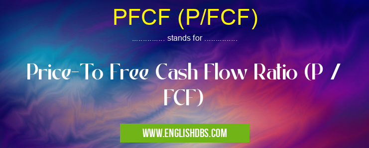 PFCF (P/FCF)