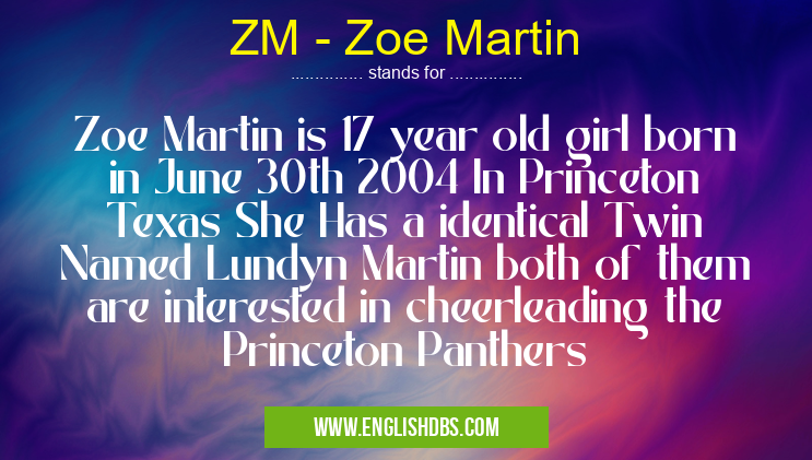 ZM - Zoe Martin