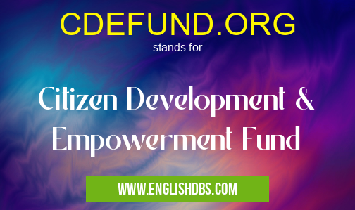 CDEFUND.ORG