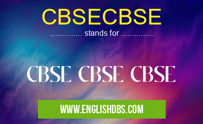 CBSECBSE