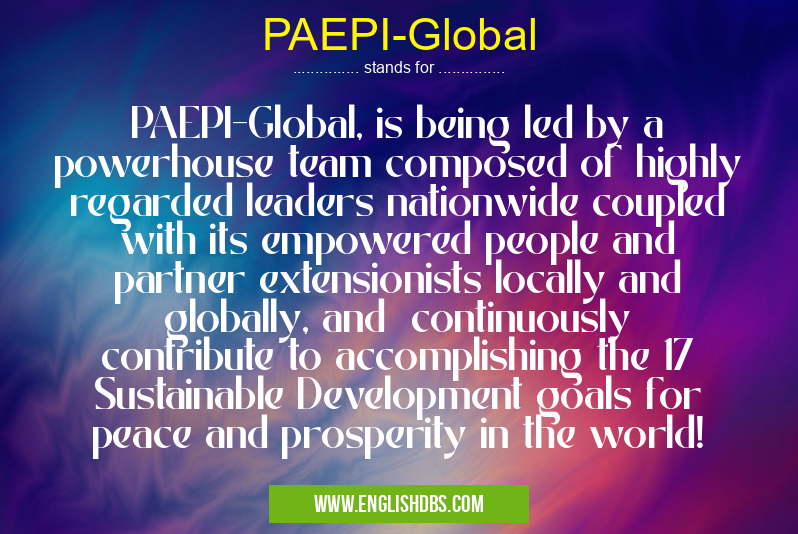 PAEPI-Global