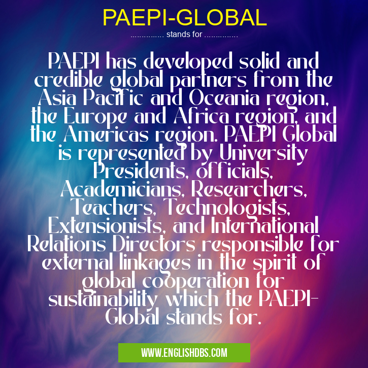 PAEPI-GLOBAL