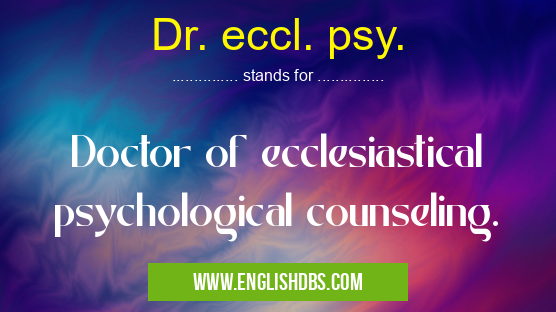 Dr. eccl. psy.