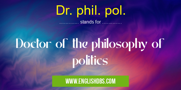 Dr. phil. pol.