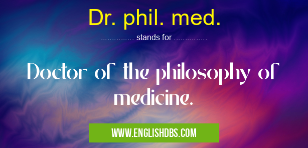 Dr. phil. med.