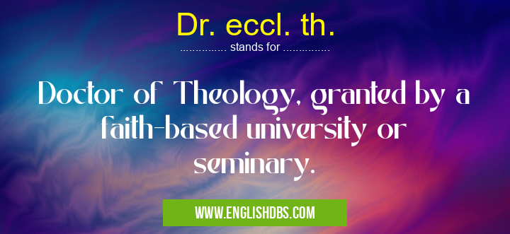 Dr. eccl. th.