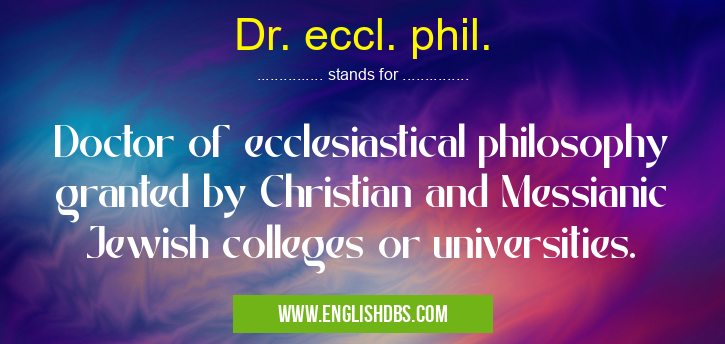 Dr. eccl. phil.