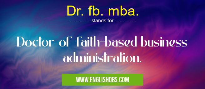 Dr. fb. mba.