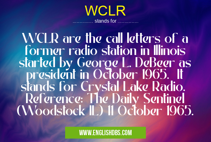 WCLR