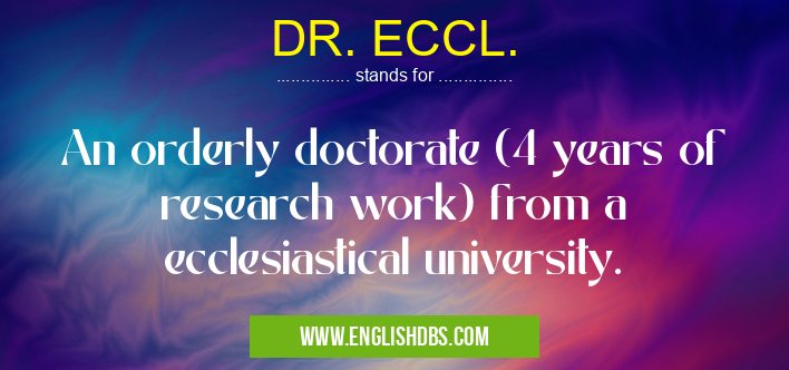 DR. ECCL.