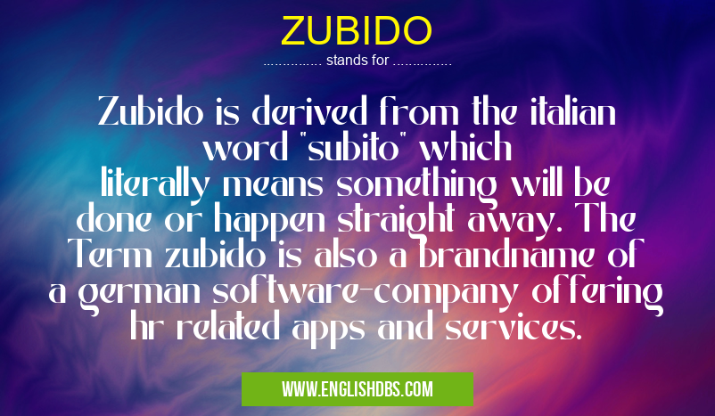 ZUBIDO