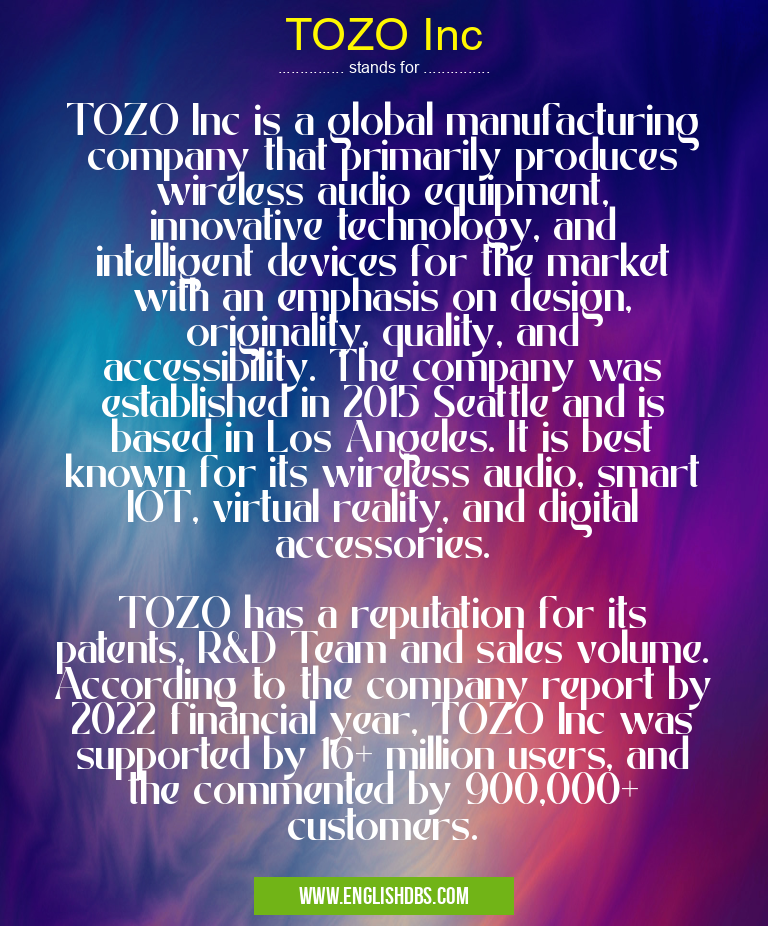 TOZO Inc