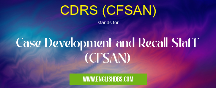 CDRS (CFSAN)