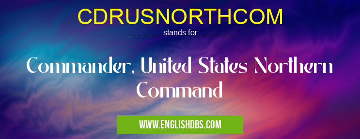 CDRUSNORTHCOM