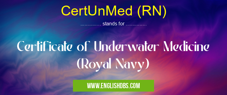 CertUnMed (RN)