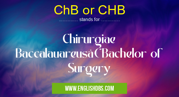 ChB or CHB