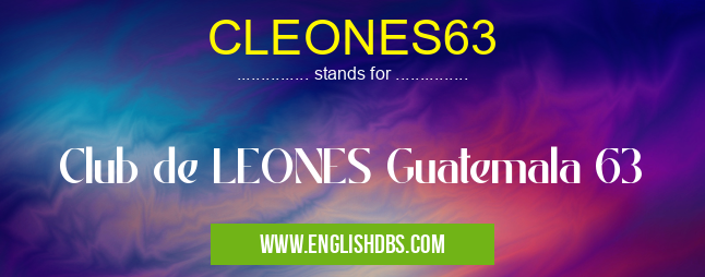 CLEONES63