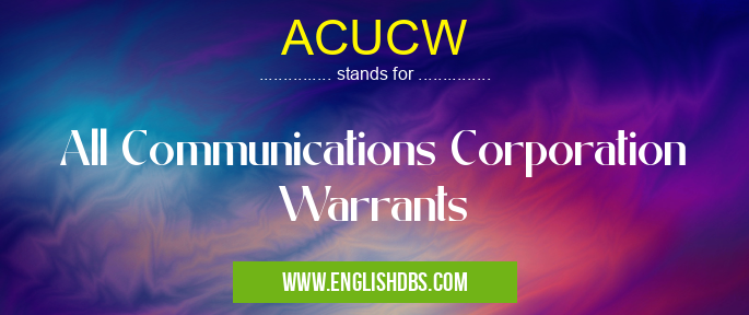 ACUCW