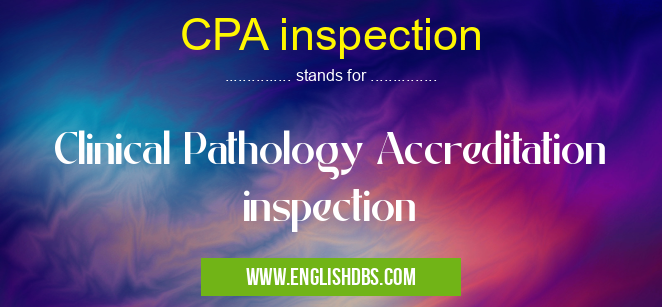 CPA inspection