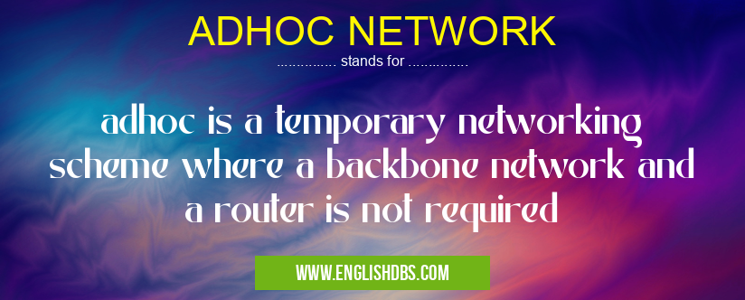 ADHOC NETWORK