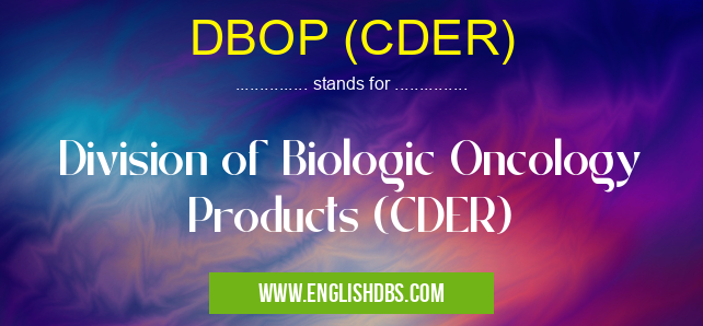 DBOP (CDER)