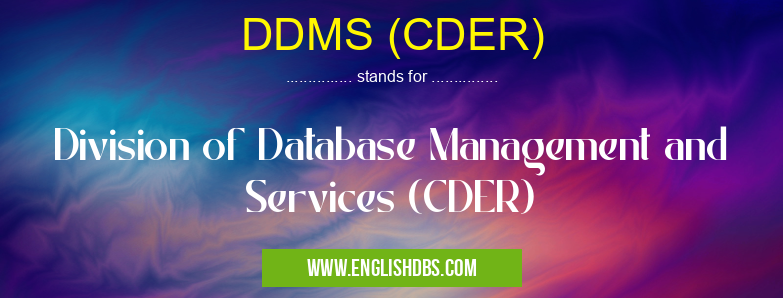 DDMS (CDER)