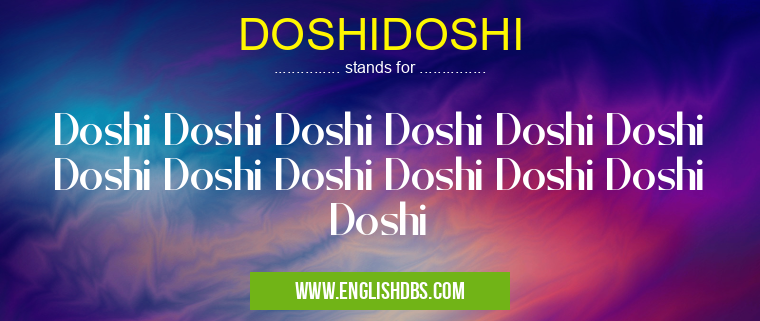 DOSHIDOSHI