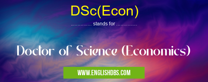 DSc(Econ)