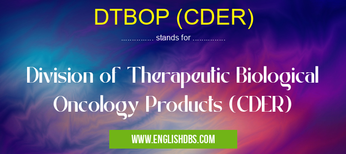 DTBOP (CDER)