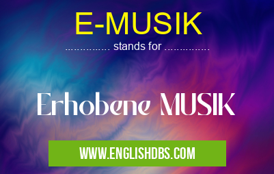 E-MUSIK