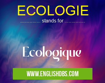 ECOLOGIE