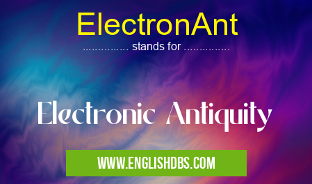 ElectronAnt